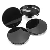 GTownWorks 2.6in Wheel Center Caps 66mm ABS Plastic Wheel Center Hubcaps 4Pcs, Glossy Black, Snap-in Installation Diameter: 60.0mm/2.38in