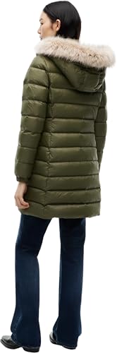 Tommy Jeans Damen Tjw Essential Daunenmantel mit Kapuze Dw0Dw18864 Puffermantel, Grün (Dark Greenery), XS – Ansicht 2