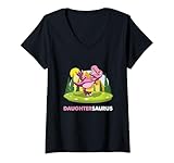 Photo Gallery donna daughtersaurus dinosaur lover cute kiddo t-rex maglietta con collo a v Photo Gallery donna daughtersaurus dinosaur lover cute kiddo t-rex maglietta con collo a v
