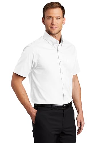 Clothe Co. Men's Short Sleeve Button Down Shirt with Front Pocket (Available in Big & Tall)