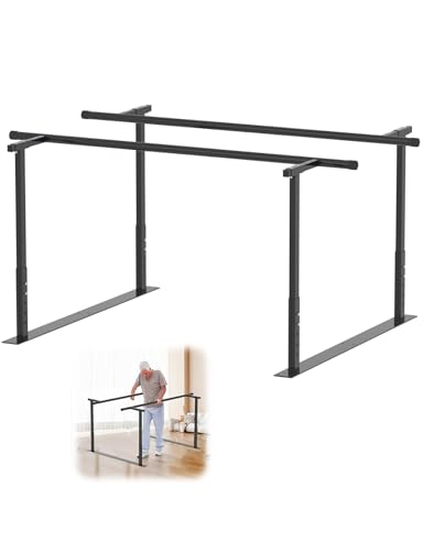 YEEZOO Parallel Bars for Physical Therapy 7FT, Adjustable Height & Width Walking Assist bar for...