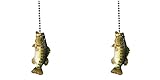 TANGDIAABBCC YIROCK Large Mouth Bass Fishing Lodge Ceiling Fan Pull Li