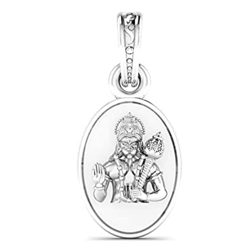 Pendentif Hanuman argent sterling médaillon Bajrang Bali AMZ 193 taille S mixte