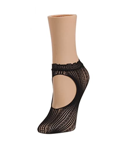 Image of MeMoi Women's Du-O Net Delicate Lace Loafer Socks