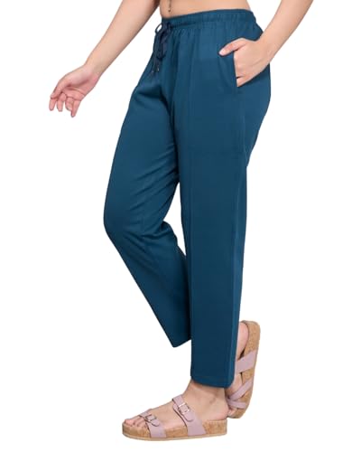 Image of CUPID Woman Plus Size Easy Cotton Track Pants, Comfortable Lower, Trouser, Joggers, Lounge Wear, Night n Daily Wear, Pajama, Travel Pant