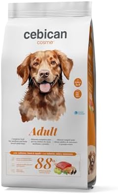 Adult 3 kg - Pienso para Perros Adultos Medianos y Grandes con Salmón, Atún Y Manzana – Comida para Perros Natural con Omega 3 y 6, Prebióticos y Glucosamina – 88% Proteína Animal (3 kg)