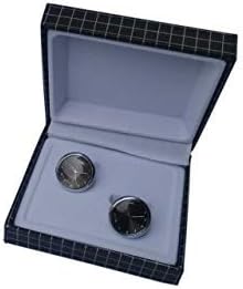 Aport Presents Clock Cufflink Stainless Steel Cufflink for Men and Boy in A Gift Box #Aport-733