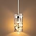 Kitchen Pendant Lighting Over Island, G9 Modern Crystal Pendant Light Fixtures, Dimmable Clear Glass Shade with Crystal Teardrops , Hanging Light Fixture for kitchen Island, Dining Room, Living Room