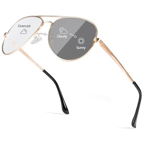 SIPHEW Photochromic Aviator Sunglasses Cover