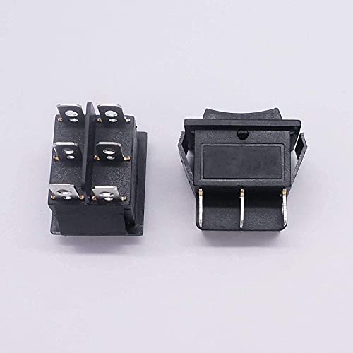 Interrupteur à bascule 3 positions momentané DPDT double circuit AC 250V - 6