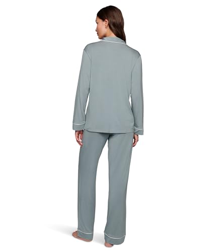 Eberjey Women's Gisele TENCEL™ Modal Long PJ Set Lead/Ivory, Medium