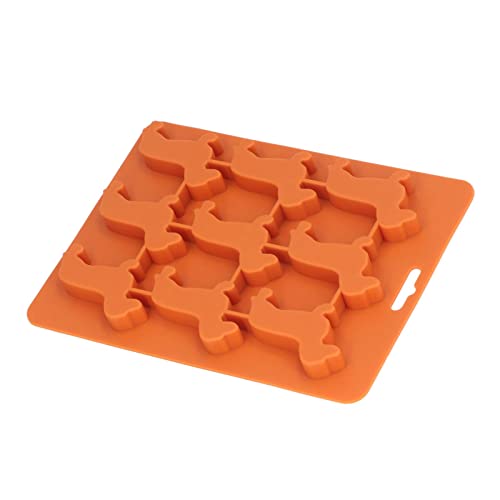 Molde para cubitos con forma de dachshund de silicona miniatura 4