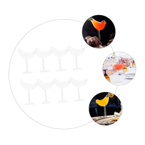 Verres à cocktail oiseau transparents faciles à laver pour fête et réception - 8