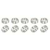 PATIKIL 304 Stainless Steel Spacer, 10 Pcs Round Metal Spacer 1/2' Bore x 5/8' OD x 1/4' Length Unthreaded Screw Standoff Bushing for 3/8' ID Screws Bolts and Rods