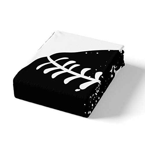 Erosebridal Baseball Duvet Cover Queen Size Sports Theme Bedding Set Kids Teens Boys Modern Comforter Cover With Zipper,Decoration 3 Pcs Bedding Set (1 Duvet Cover 2 Pillow Cases) Black White #TOP1