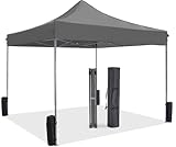 KMFurnila 10x10 FT Pop Up Canopy, Easy Up Canopy Tents for Camping Parties Events, Patio, Beach, Backyard Portable Outdoor Shelter Heavy Duty Instant Sun Shade with Sand Bags