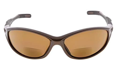 Image of Eyekepper Bifocal Sunglasses for Women Men, Rectangular Frame | Outdoor Sports Bifocal Reading Sunglass, with Readers Built in, Mens Tinted Sun Reader Bifocals, Ladies Cheater,Wrap Half Rim