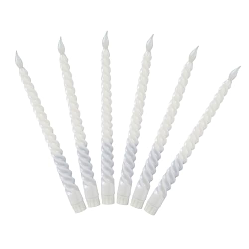 Ensemble de 6 Bougies LED sans Flamme en Spirale avec Éclairage Longue Durée