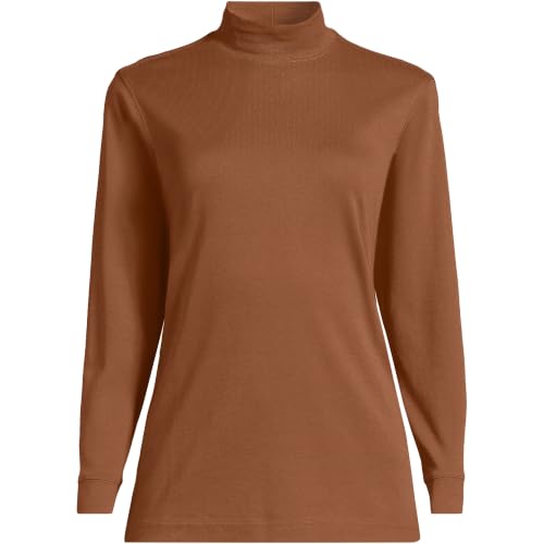 Image of Lands' End Women's Cotton Mock Turtleneck