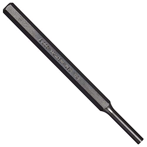 Mayhew Tools 21005 SAE Pin Punch, 1/4 x 1.25" Pin, 5-3/4" OAL x 3/8" Body, Black Oxide Finish