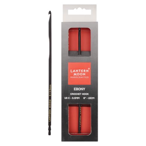 Lantern Moon Ebony Wood Single Ended Crochet Hook | US Size E (3.5mm)
