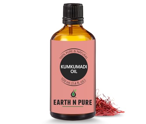 Image of Earth N Pure Kumkumadi Oil for Face Glow & Skin Care - 100% Pure Oil for Even Skin Tone & Radiant Skin - Ayurvedic Kumkumadi Tailam - 100ml