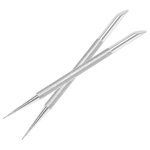 SOESFOUFU Essential Manicure Tools 2pcs Cuticle Pusher Nail Polish Remover Nail Cleaner Art Tool Cuticle Remover Set for Salon Home Use