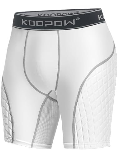 KOOPOW Men Adult Compression Padded Sliding Shorts Pants
