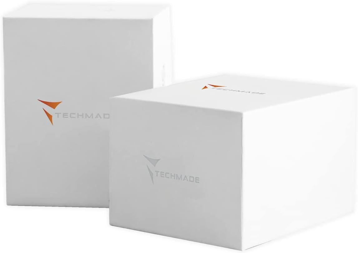 TECHMADE MOVE Smartwatch Unisex con Contapassi, Frequenza Cardiaca, Sonno, Sport CON GPS INTEGRATO, per attività in door e out door | Android e iOS (cinturino nero con riga rossa)