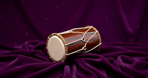 image for The Great Indian Bazaar Small 10 x 6 Inch Compact Dholak Drum Set, Han