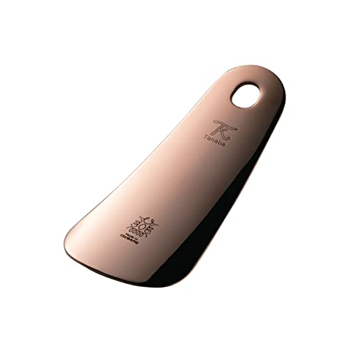 田辺金具 nei 靴ベラ 純銅 ミラー仕様 携帯 革製ケース おしゃれ 金属 国産 燕三条製 高級 贈答 キーホルダー プレゼント ビジネス (約)幅9.8×奥行3.8×高さ0.2cm