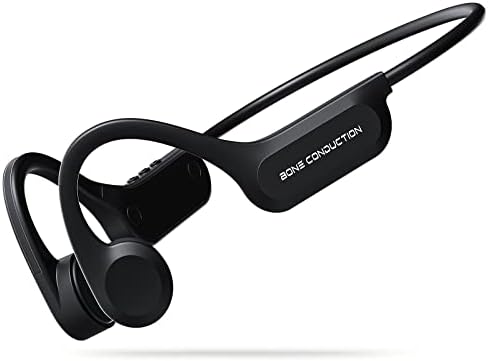 HIWEFEN Bone Conduction Headphones Bluetooth 5.3 Wireless Open Ear Sport Earphones with Mic, 8Hr Playtime, Waterproof Sweat-Proof Over Ear Conducting Headphones for Running, Workout, Gym, Cycling
