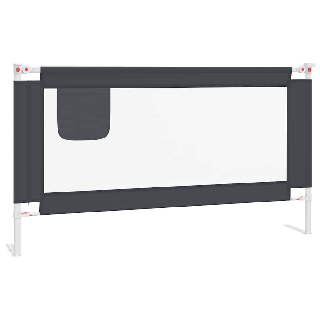 Generisch Kleinkind-Bettschutzgitter Dunkelgrau 150x25 cm Stoff,Baby & Kleinkind,Babysicherheit,Baby-Bettschutzgitter-10229
