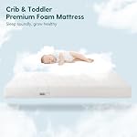 Babelio Matelas pour bébé respirant, double-sid, Mousse mémoire, Imperméable, Couverture amovible et lavable en machine, pour bébé et tout-petit 52" x 27.5" | Couverture amovible imperméable et lavable à la machine, pour tout-petit et bébé, taille standard 52" x 27.5"