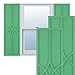 Ekena Millwork TFP001CP18X049LP True Fit PVC Cedar Park Fixed Mount Shutters, 18"W x 49"H, Lilly Pads