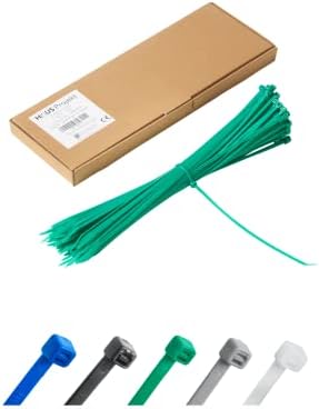 Haus Projekt Black 300x3.6mm Cable Ties Heavy Duty, 100pcs Premium Industrial Multi-Purpose Plastic Zip Tie Wraps, Indoor and Outdoor Use, Cable Management Wires, Office, Zip Ties Black Plastic Ties