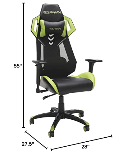 Respawn 200 Racing Style Gaming Chair, Adjustable, Leather, In Green Rsp 200 Grn #TOP2