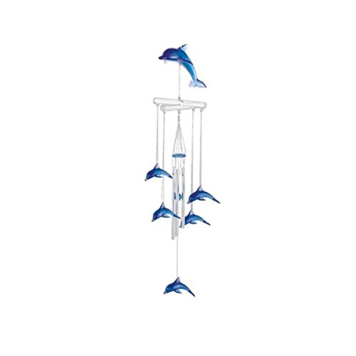 StealStreet SS-G-98674 Wind Chime Acrylic Dolphin Hanging Garden Porch Decoration Collection