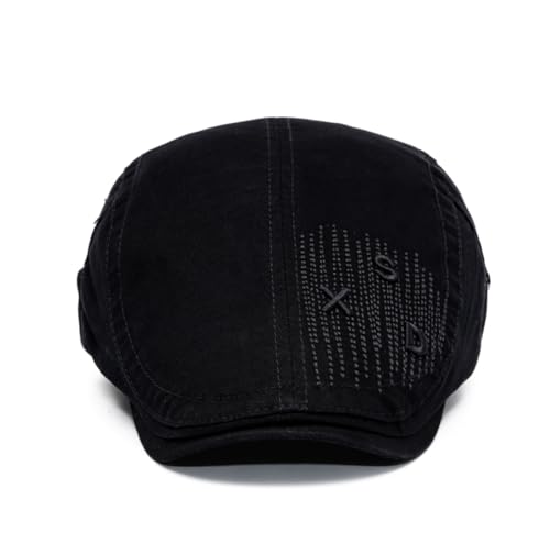 Image of Cotton Newsboy Cap,Breathable Ivy Gatsby Cabbie Beret Hat for Men's Women Driving Hunting Golf