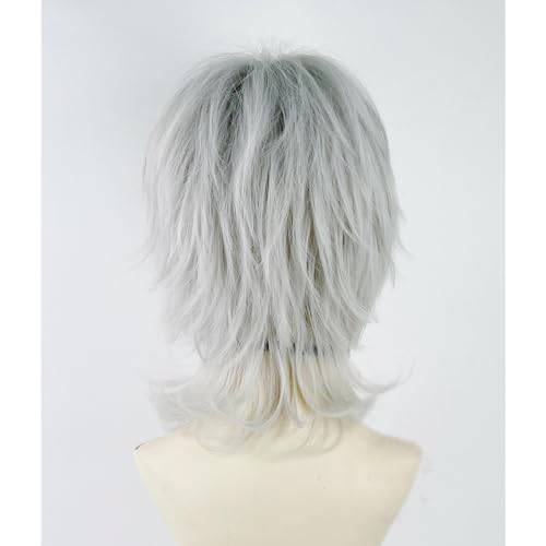 Perruque blanche courte 30cm moelleuse pour changer de style à Halloween - 6