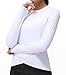 Women's Long Sleeve Compression Shirts Workout Tops Cross Hem Athletic Running Yoga T-Shirts with Thumb Hole