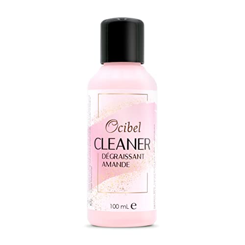 Ocibel - Cleaner nettoyant dégraissant ongles. Élimine toutes traces de Gel et Vernis UV. Offre une meilleure adhérence avant la pose et des ongles nickels à la dépose. Teinte rose et senteur amande