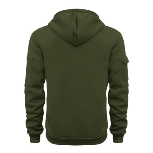 Mens Hoodies Fleece Casual Long Sleeve Hooded Collar Hoodies Tactical Sweatshirts with Pockets Athletic Tops2