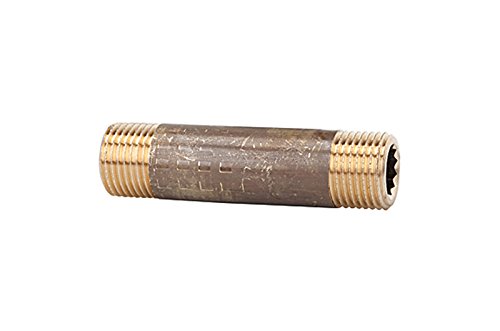 Nipplo doppio tubo, G 1/2, lunghezza 200 mm, pressione max. 10 bar, temperatura media/temperatura ambiente max. 90 °C, ottone lucido