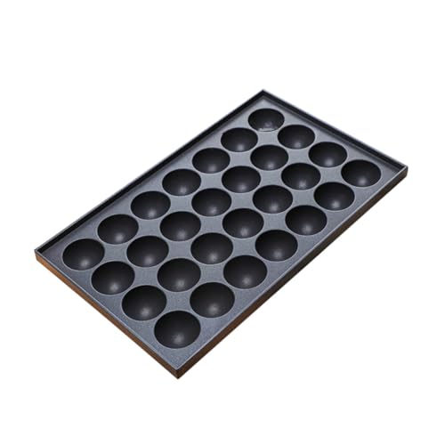 Plaque takoyaki en aluminium léger et sûr avec 28 cavités de cuisson noires