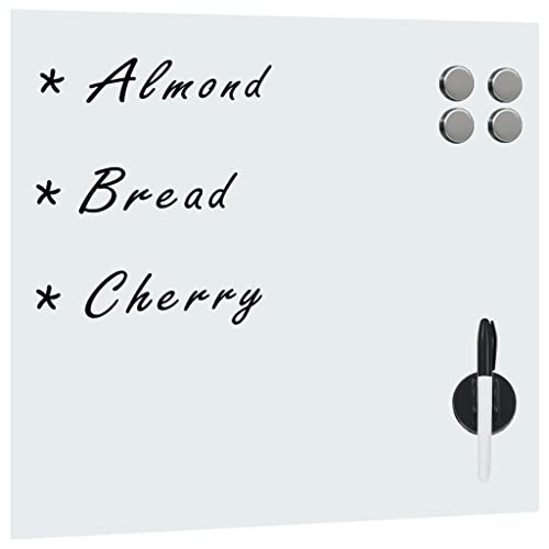 Tidyard Tableau Noir magnétique Mural Verre 50x50 cm Style B