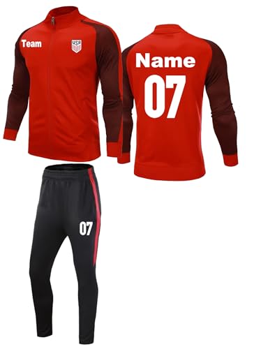 TOMIYO Custom Track Jackets and Pant Personalized Tracksuit Soccer Jersey with Team Name Number for Men Women Boy