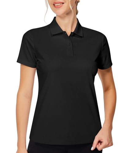Image of Casei Womens Shorts Sleeve Polo Golf Shirts Quick Dry UPF 50+ Tennis Pickleball Top Collared Casual Work Athletic Shirts