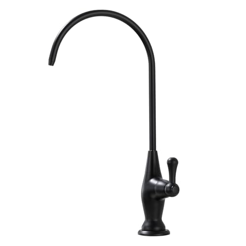 GICASA Sink Drinking Water Faucet, Sink Water Filter System, Suitable for Most Reverse Osmosis or Water Filtration Systems, Solid Brass Reverse Osmosis Faucet for Kitchen Bar, Black