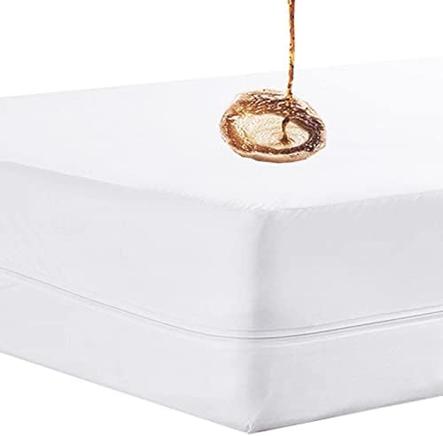 Small Double Mattress Encasement Protector with Zip Fully Enclosed Zipped 6 Sided Protection Waterproof Mattress Cover Soft Washable Breathable 30cm Deep Fitted (Small Double 120x200cm)